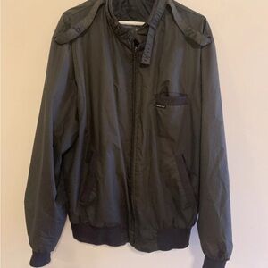 Vintage Members Only Jacket Mens BlackXLT Nylon Racer Bomber Hong Kong 80s